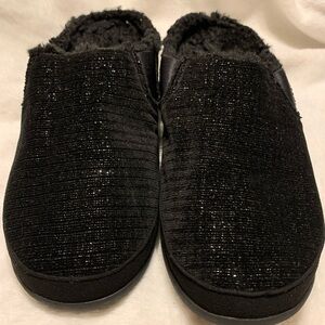 Revitalign Black Sparkle Fuzzy Mule Clogs – Size 8D